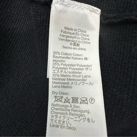 J. Crew Women’s size Medium EllaBlack Open Front Long Heavy Knit Sweater Blazer - Picture 13 of 14